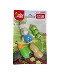BB Funbo 3D Eraser in Blister Pack-Rabbit Veg